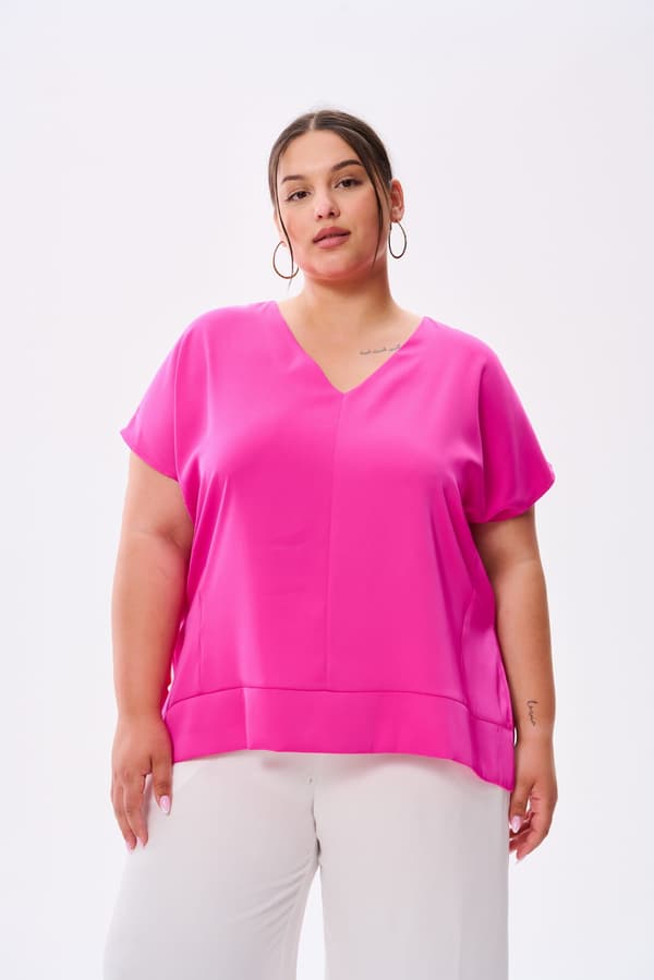 Damblus i plusstorlek, fuchsia, universal