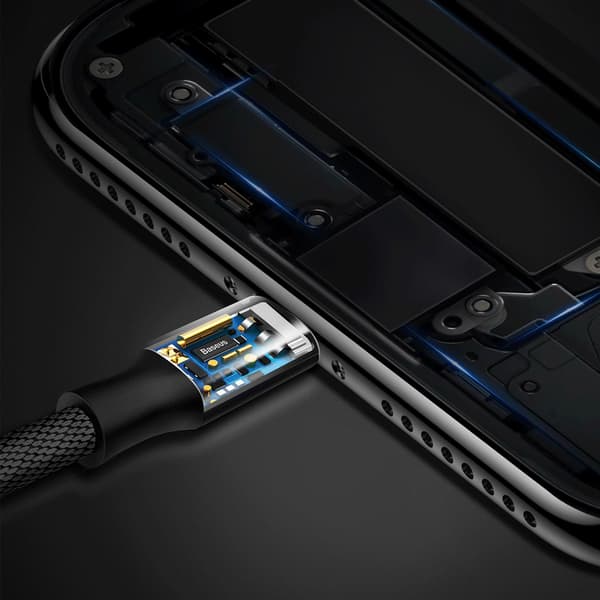 Yiven 1.5m USB-A - MicroUSB-kaapeli - Musta