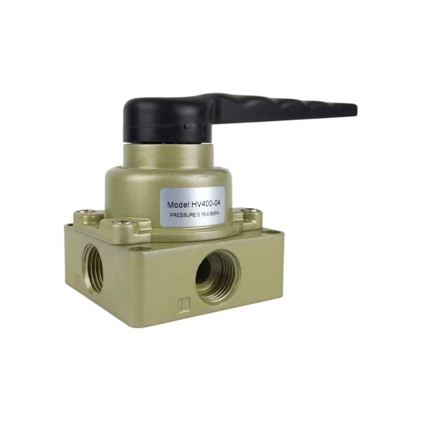 Pneumatisk manuell ventil med spak 1/2"