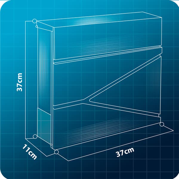 Brevlåda 37x37x10,5 cm antracit HM-862
