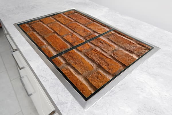 GLASBESKYTTELSESPLADE TIL KOMFUR 75x52 MURSTEN