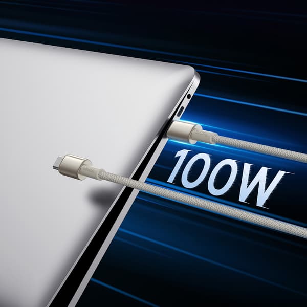 Wolfram Guld USB-C Kabel - USB-C 100W 1m - Guld