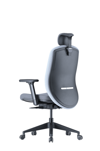 Up Up Athene ergonomisk kontorstol Sort, Grå + Blåt stof