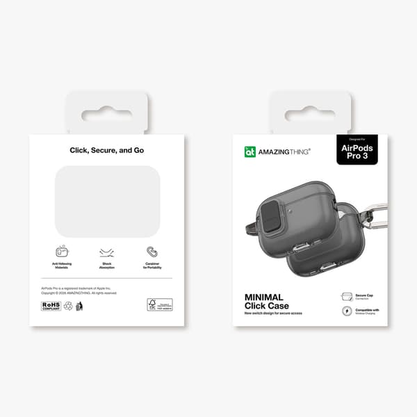 AirPods Pro 3 Minimal Etui - Sort