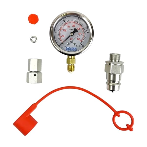 Mätsats, manometer 0-25 bar, snabbkoppling