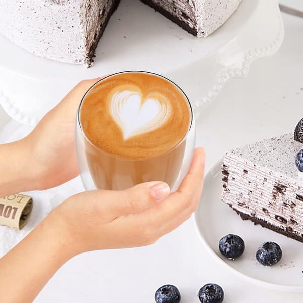 6x termosglas för kaffe, latte, drycker 450ml certifierade
