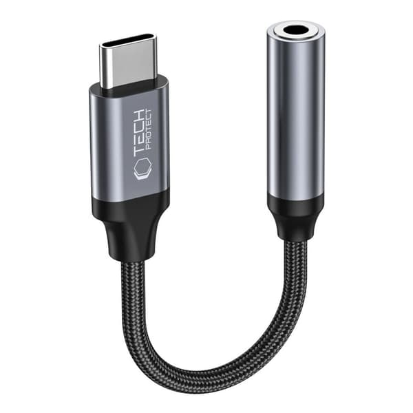 USB-C til 3,5 mm mini-jack adapter - sort