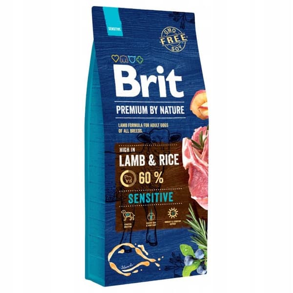 BRIT Premium By Nature Sensitive Lam tørfoder til hunde 15 kg