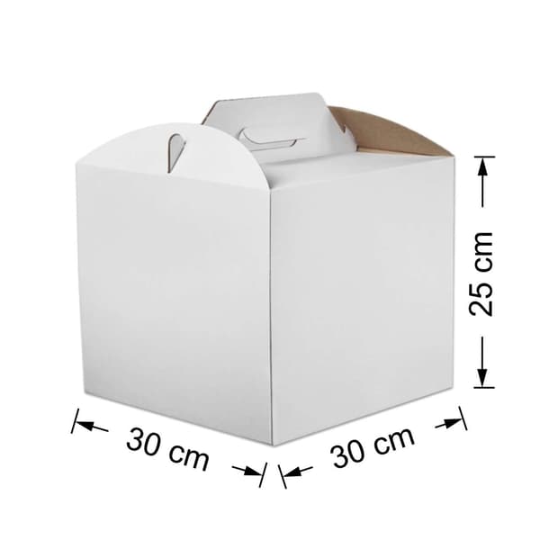 Kaklåda 30×30×25 cm vit Brand4Cake