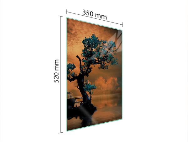 GLAS SKÆREBRÆT 35x52 TRÆ
