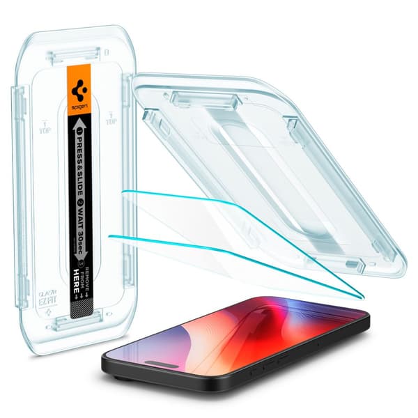 Härdat glas med monteringsram för iPhone 16 Pro Max - 2 st.