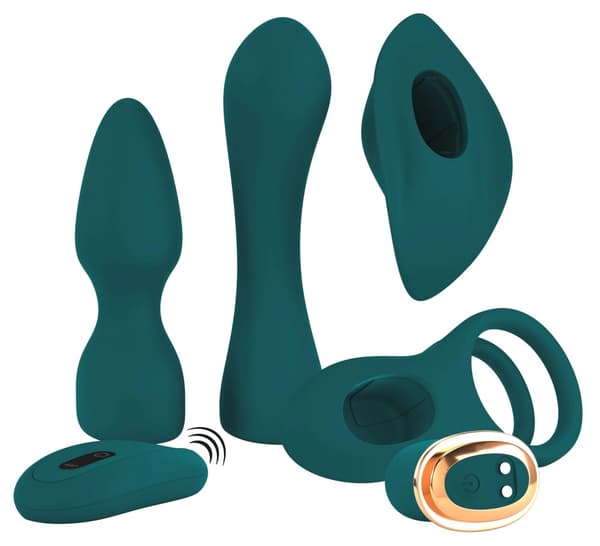 Couples Choice Mini Vibrator Set för Par 4 st Grön