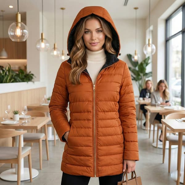 Vendbar vårparka til damer 3 farver overgangsmodel XXL