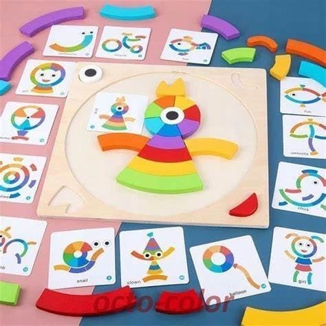 MEGADIDI RAINBOW CIRCLE PUSSEL I TRÄ