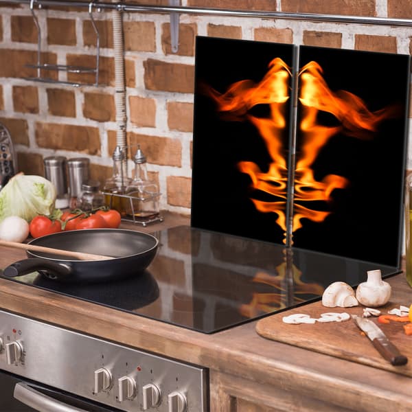 Lasinen suojalevy liedelle 2x30x52 Fire