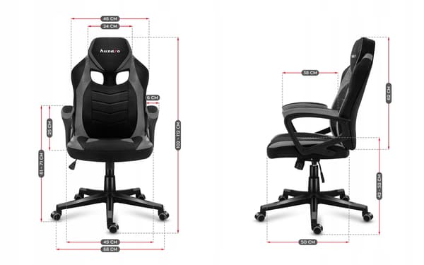 Huzaro Force 2.5 grå MESH gamingstol
