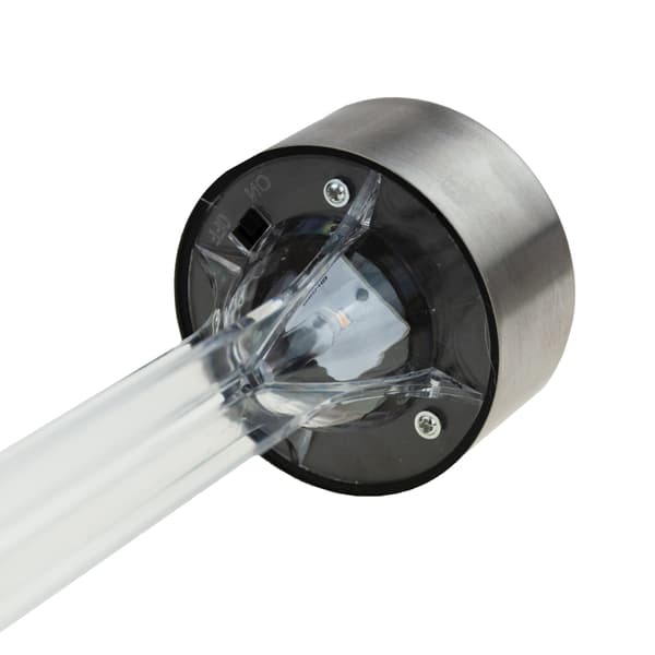 TG60448 Solcellelampe, LED-havelampe, transparent, solcellestolpe med sensor