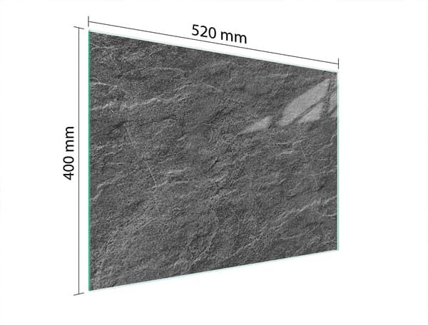GLAS SKÆREBRÆT 52x40 SKIFER
