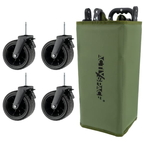 Premium foldbar strandcampingvogn - Armygrøn