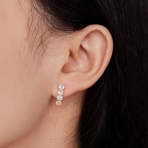 Pendientes de Plata Aros Circonitas Plata 925