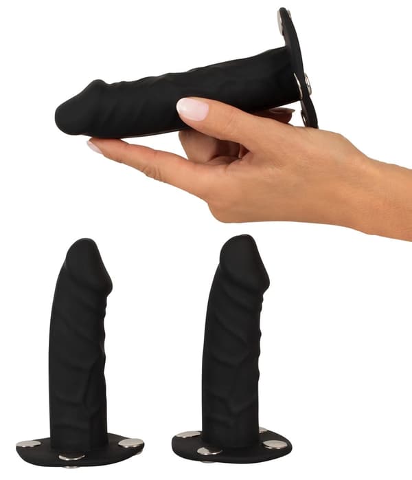 Bad Kitty StrapOn-sele med 3 dildos SM