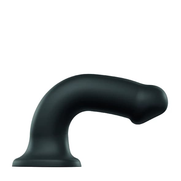 Dildo StrapOnMe Dobbelt Densitet Bøjelig Dildo Sort M