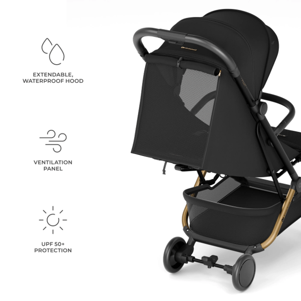 Kinderkraft PILOT 2 ultralet flyvemaskineklapvogn sort