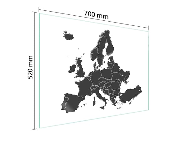 GLASBESKYTTELSESPLADE TIL KOMFUR 70x52 MAP