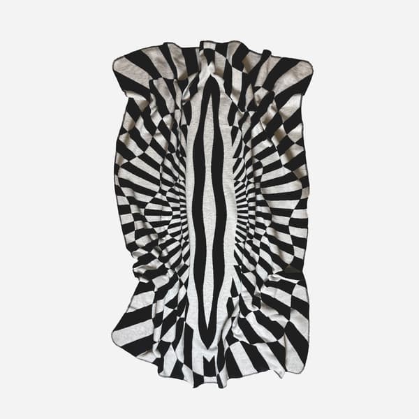 Bomuldstæppe OP-ART Kraft Kat