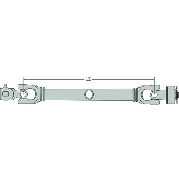 860 mm blueline universalkoblingsaksel