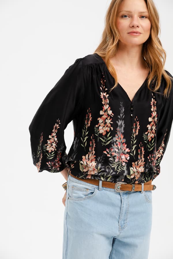 Damebluse Li Sort Damebluse Li Sort 34/36