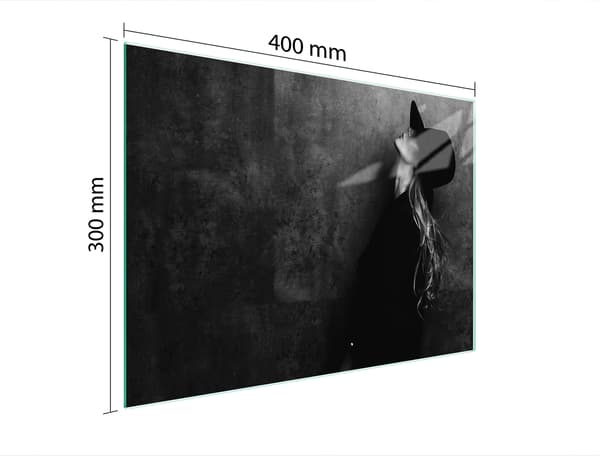 SKÄRBRÄDA I GLAS 40x30 KVINNA