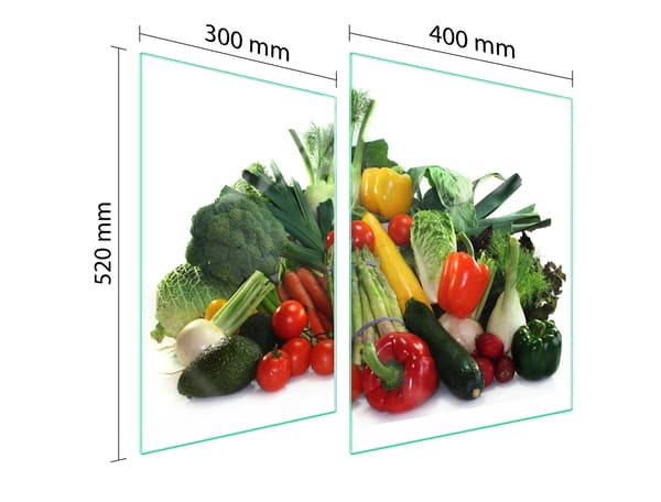 GLASSKYDDSPLATTA FÖR SPIS 70x52 GRÖNSAKER