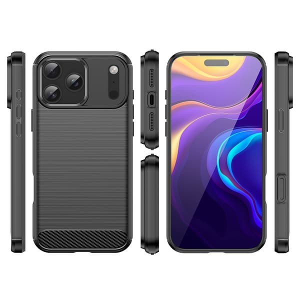 Beskyttende etui til iPhone 17 Pro Max Carbon Cover - sort