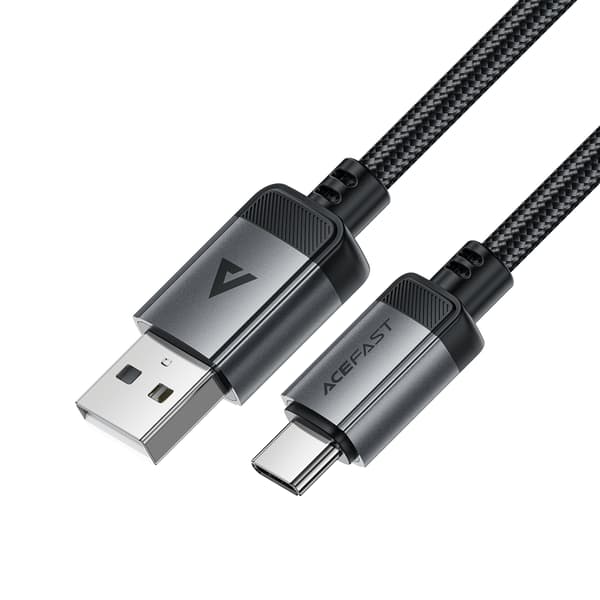 USB-A - USB-C 480Mb/s 3A 1,2 m kaapeli - musta