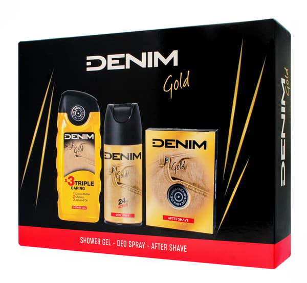 DENIM 3-DELT SÆT GULD
