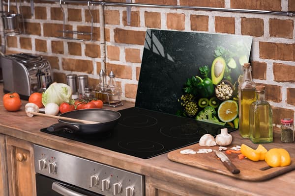 GLASSKYDDSPLÅT FÖR SPIS 70x52 AVOCADO