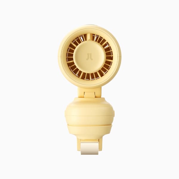 Mini klapvognsventilator med metalklips 5000mAh - Gul