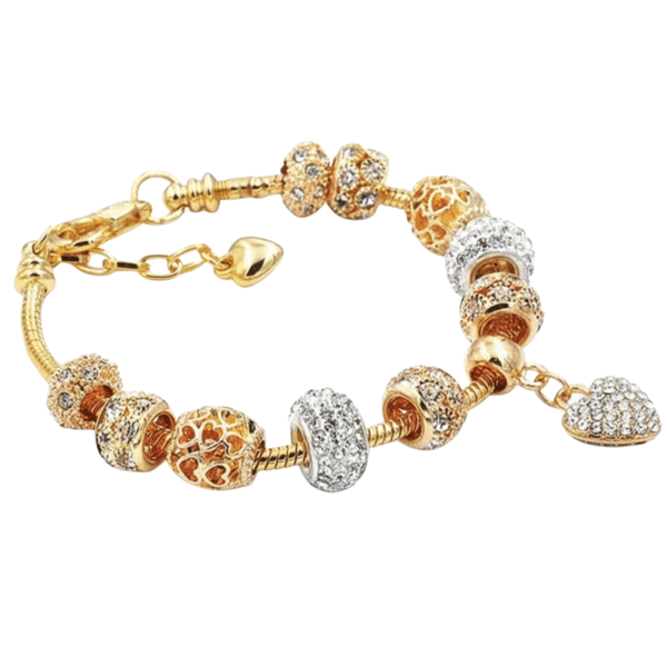 Pandora Modular Armbånd Guld Base Charms 18 cm