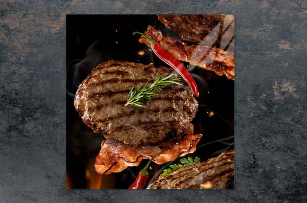 GLASSKYDDSPLÅT FÖR SPIS 50x52 GRILL