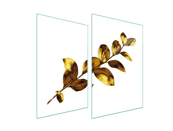 GLASSKYDDSPLATTA FÖR KÖK 2x35x52 GULD