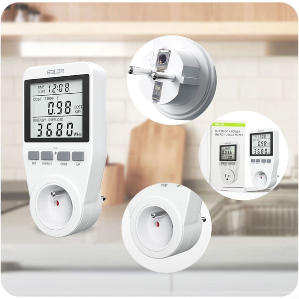 Baldr BD-990 enfas wattmeter vit