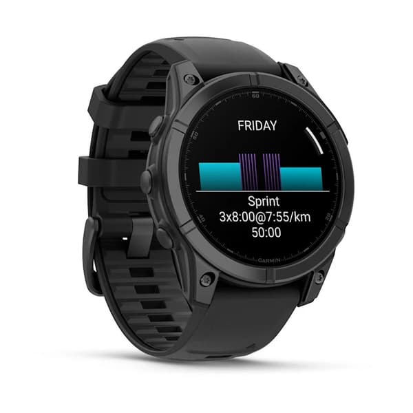 Garmin Fenix E 47mm AMOLED sportsur i rustfrit stål