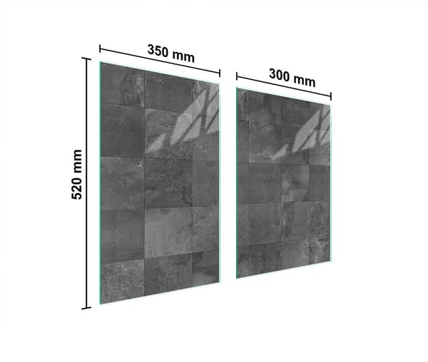 GLASBESKYTTELSESPLADE TIL KØKKEN 65x52 GRÅ