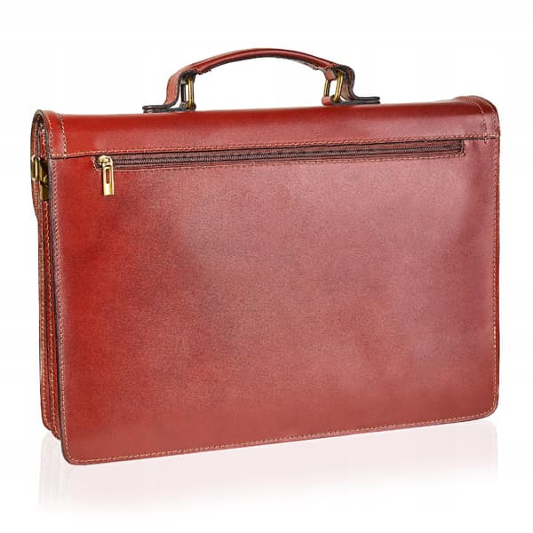 TBA-325 COGNAC Herrelædermappe CLASSY +CERTIFIKAT