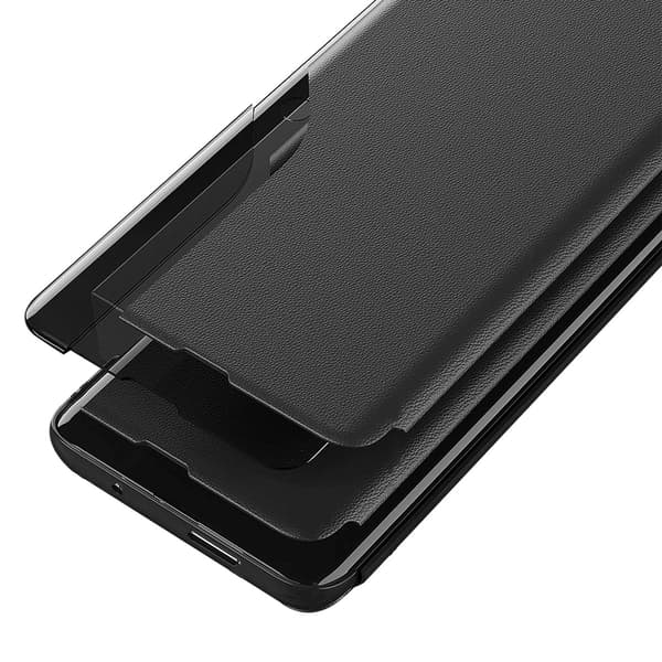 Eco Læder View Cover med Flip og Stand til iPhone 16e - Sort