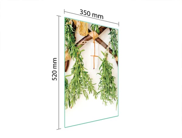 GLAS SKÆREBRÆT 35x52 URTER