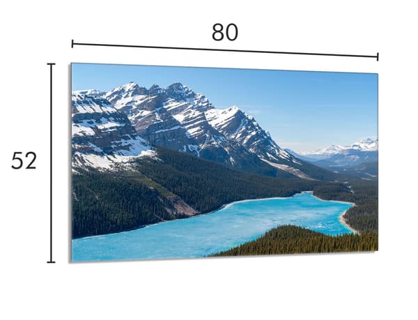 Glasbeskyttelsesplade til komfur 80x52 Mountains