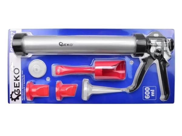 GEKO G00667 silikon- och spackeldispenser 600 ml + spetsar