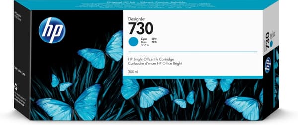 HP 730 (P2V68A) bläckpatron, cyan